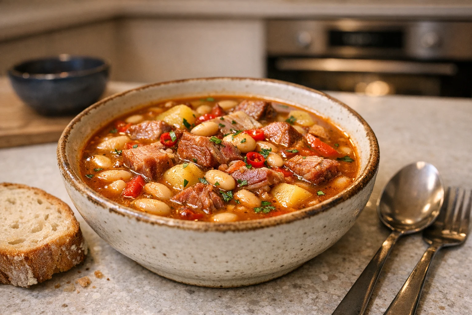 Fazuľovica s údeným kolenom