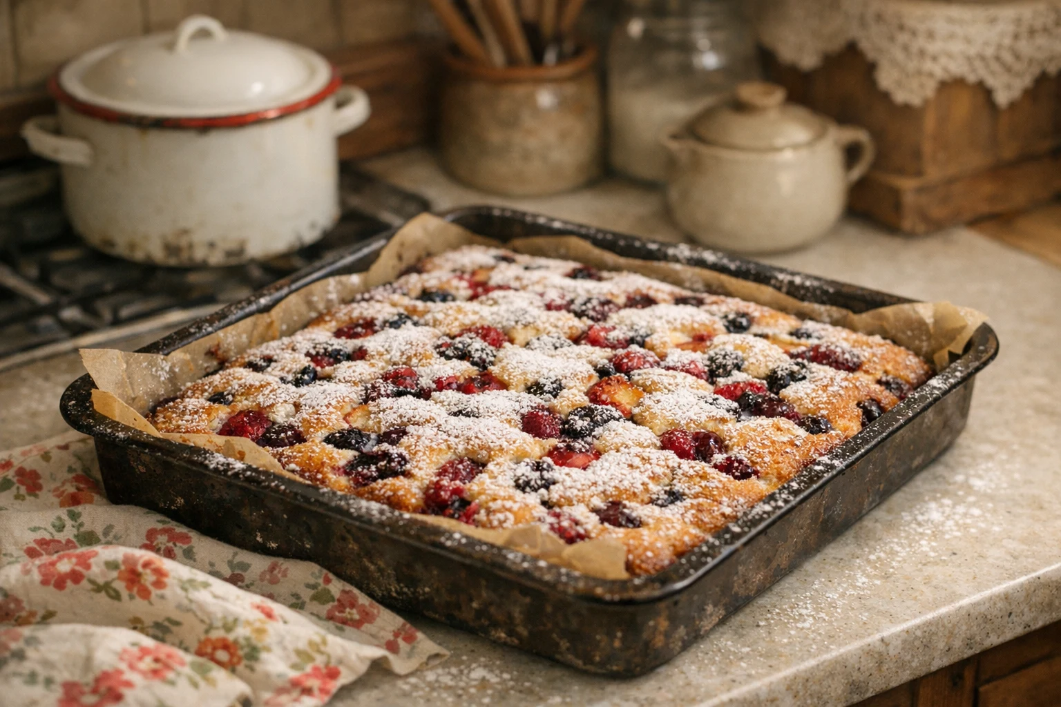 Hrnčekový ovocný koláč