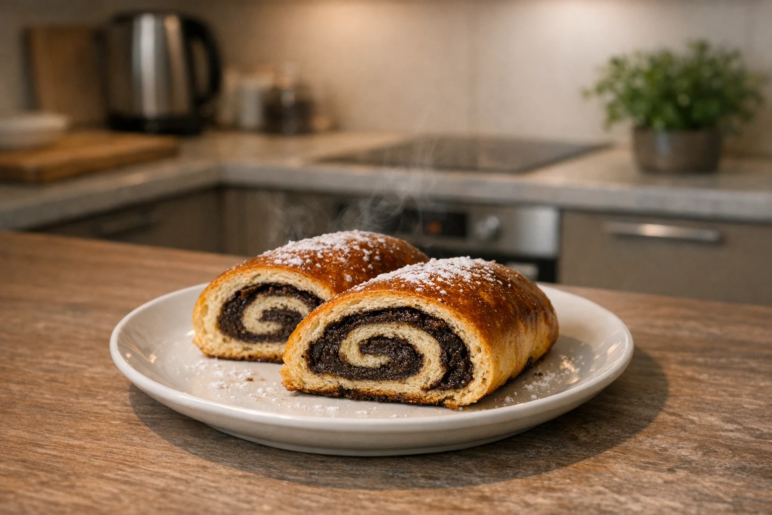 Kysnutý kakaový závin