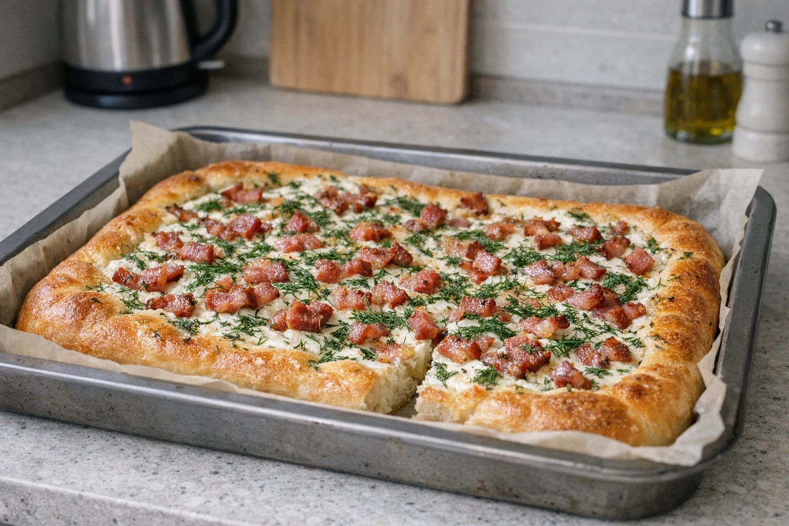 Kysnutý slaný koláč s kôprom