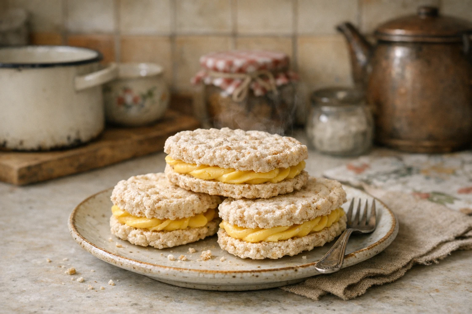 Laskonky so žĺtkovým krémom