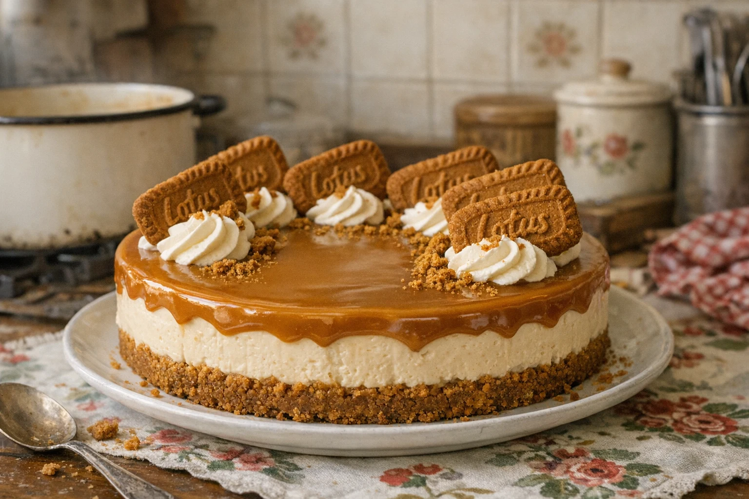 Nepečený karamelový cheesecake z Lotus sušienok