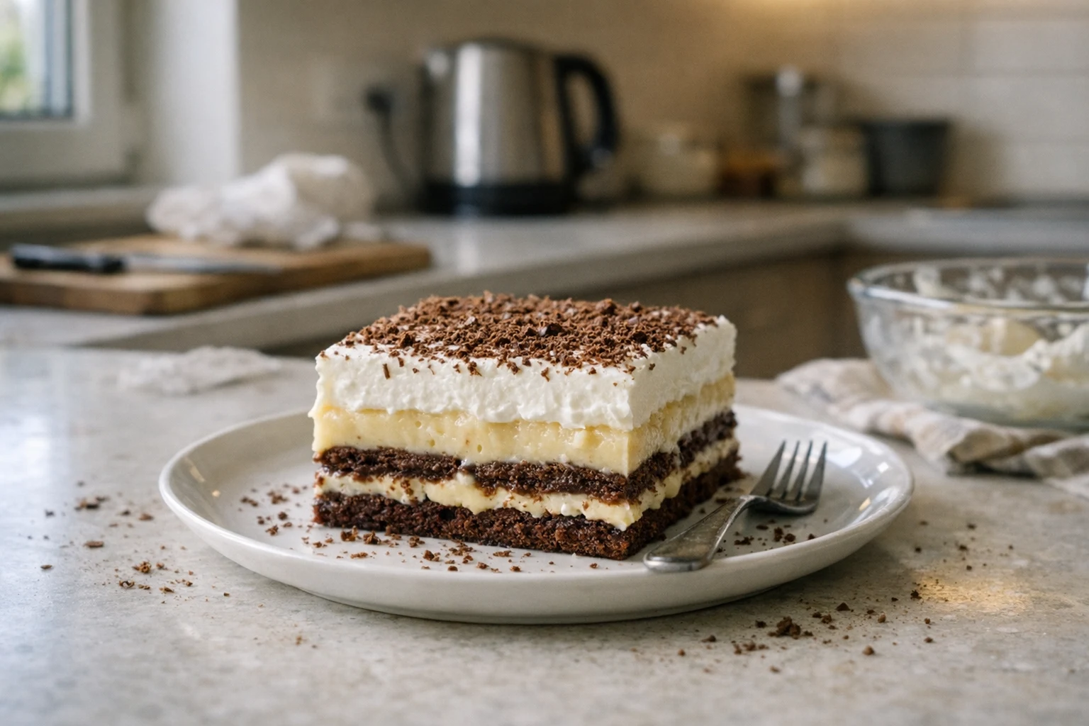 Nepečený pudingový dezert