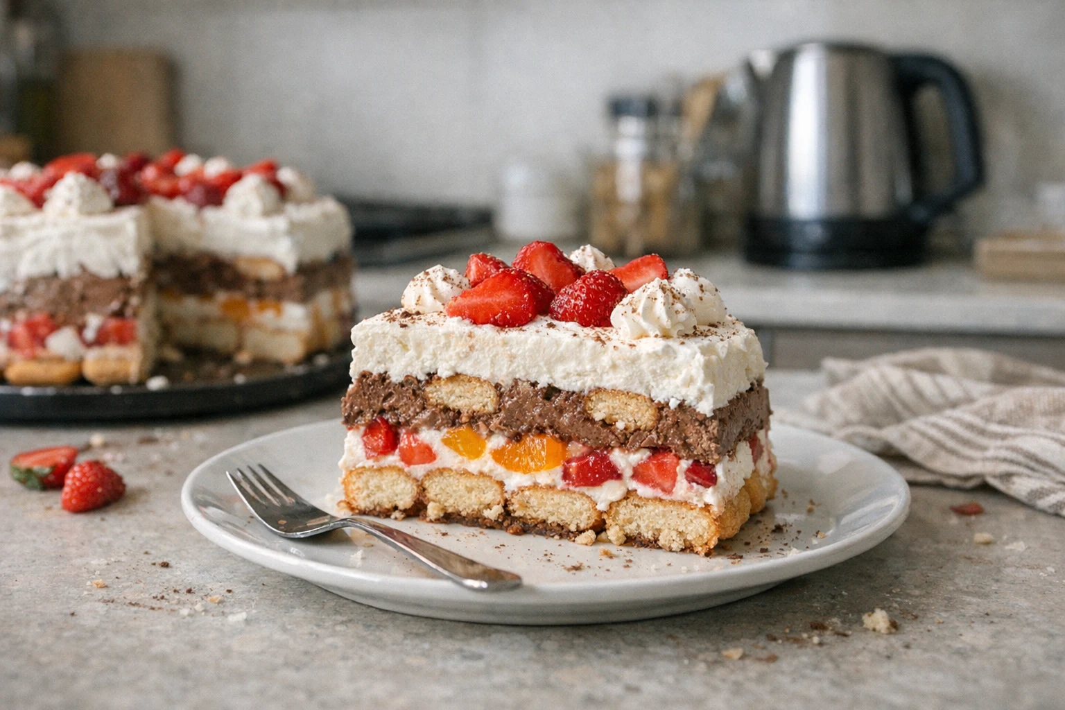 Piškótová nepečená torta