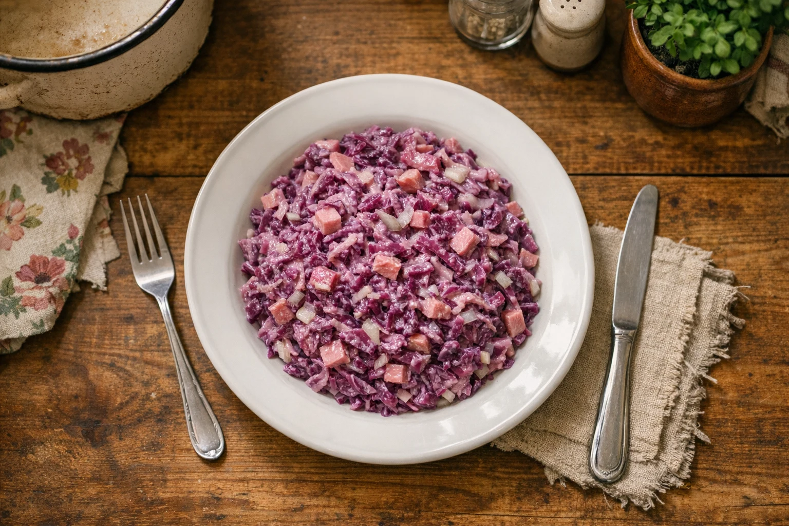 Šalát z červenej kapusty