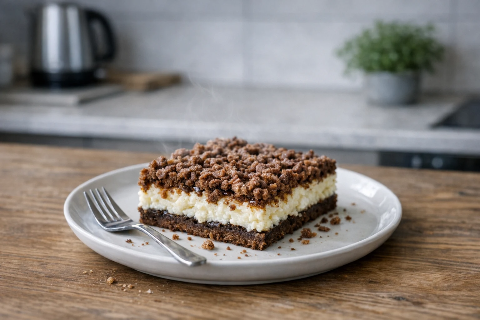 Strúhaný tvarohový koláč