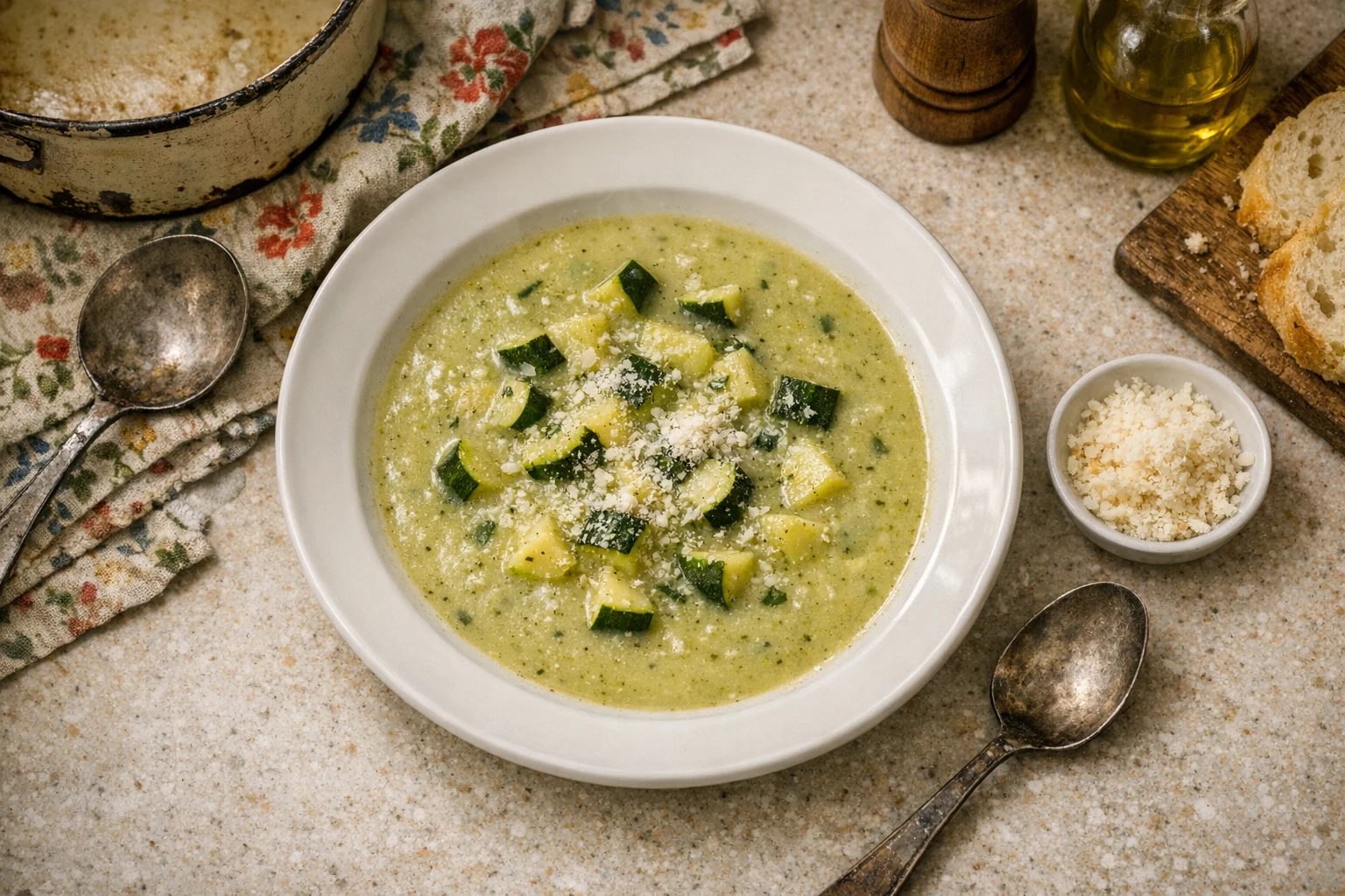 Talianska krémová cuketová polievka