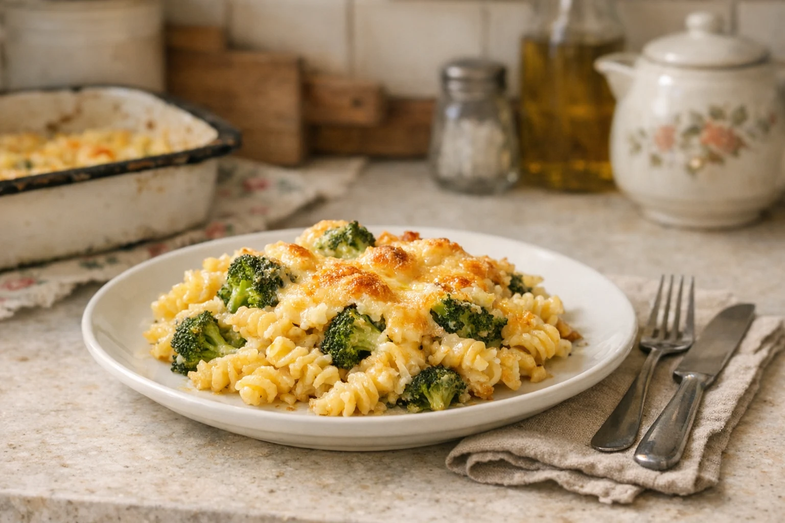 Zapekané cestoviny s brokolicou