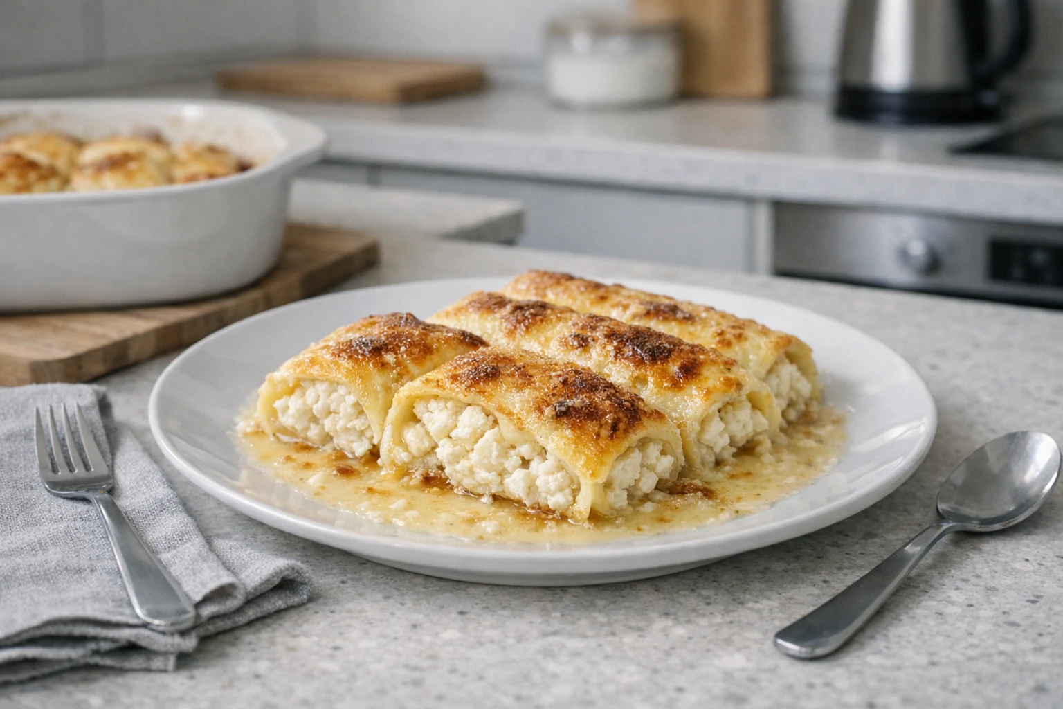 Zapekané palacinky s tvarohom