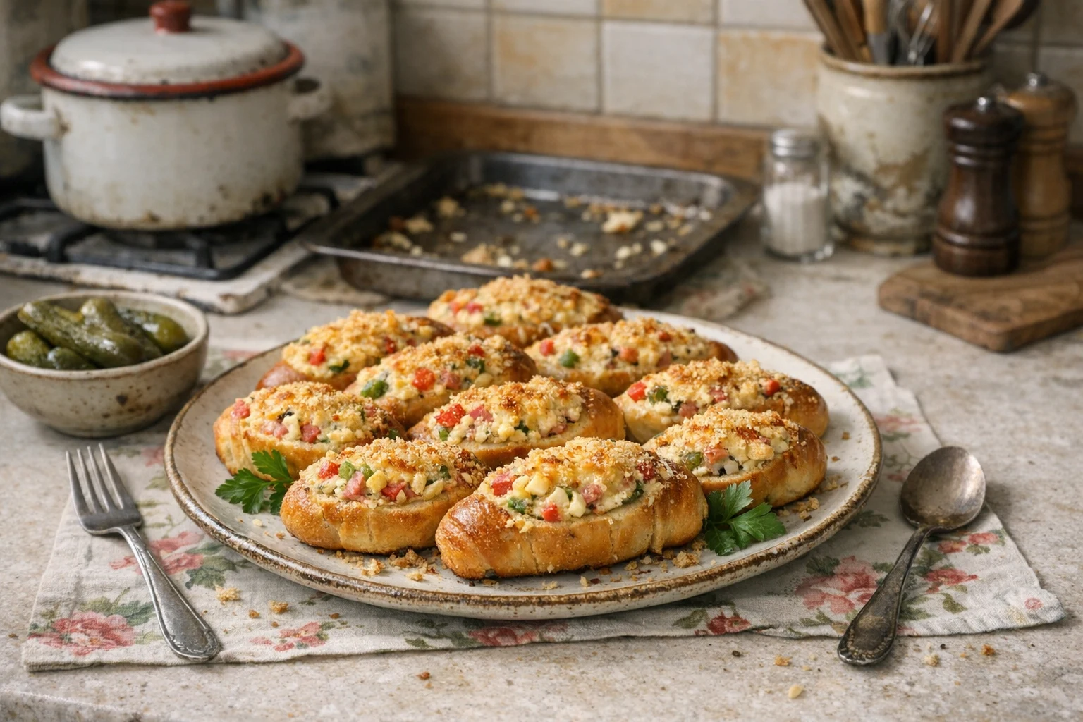 Zapekané plnené rožky