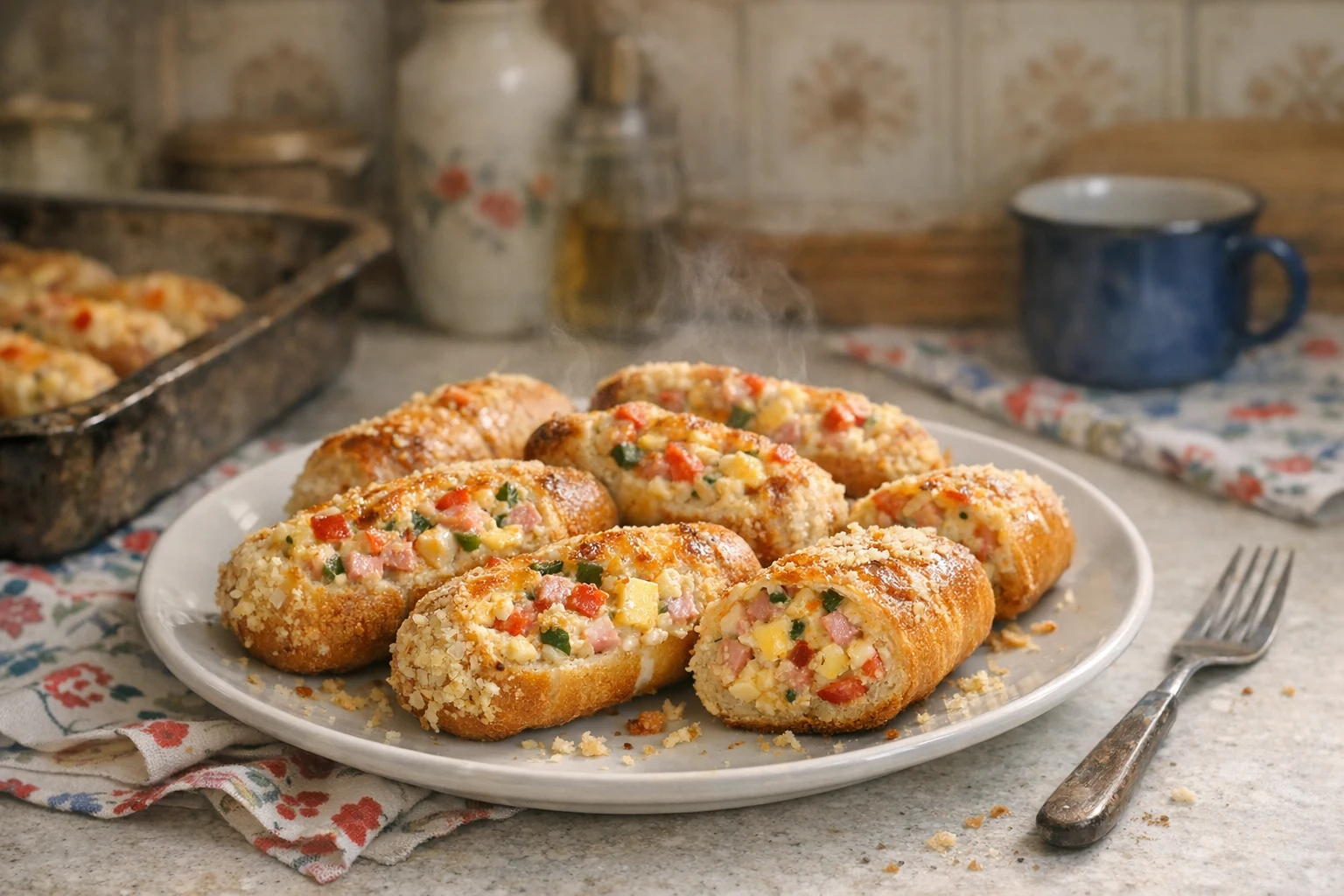 Zapekané plnené rožky