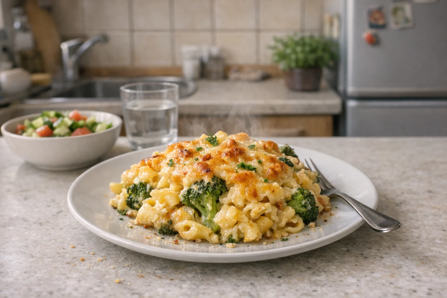 Brokolica s cestovinou a syrom