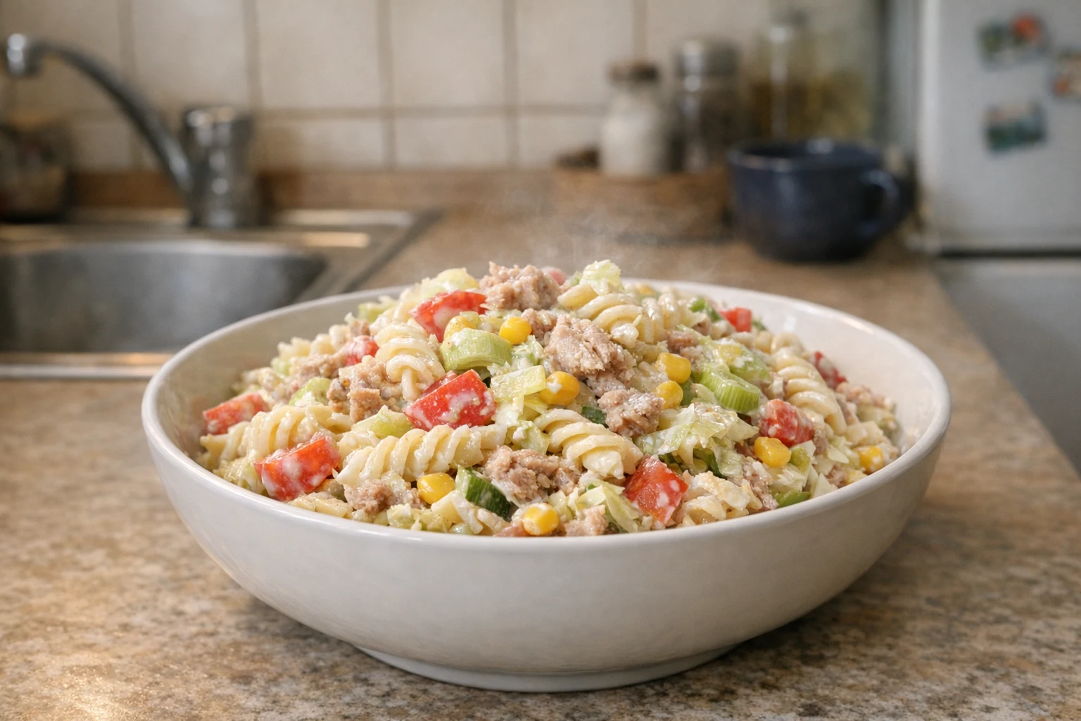 Cestovinový šalát s tuniakom