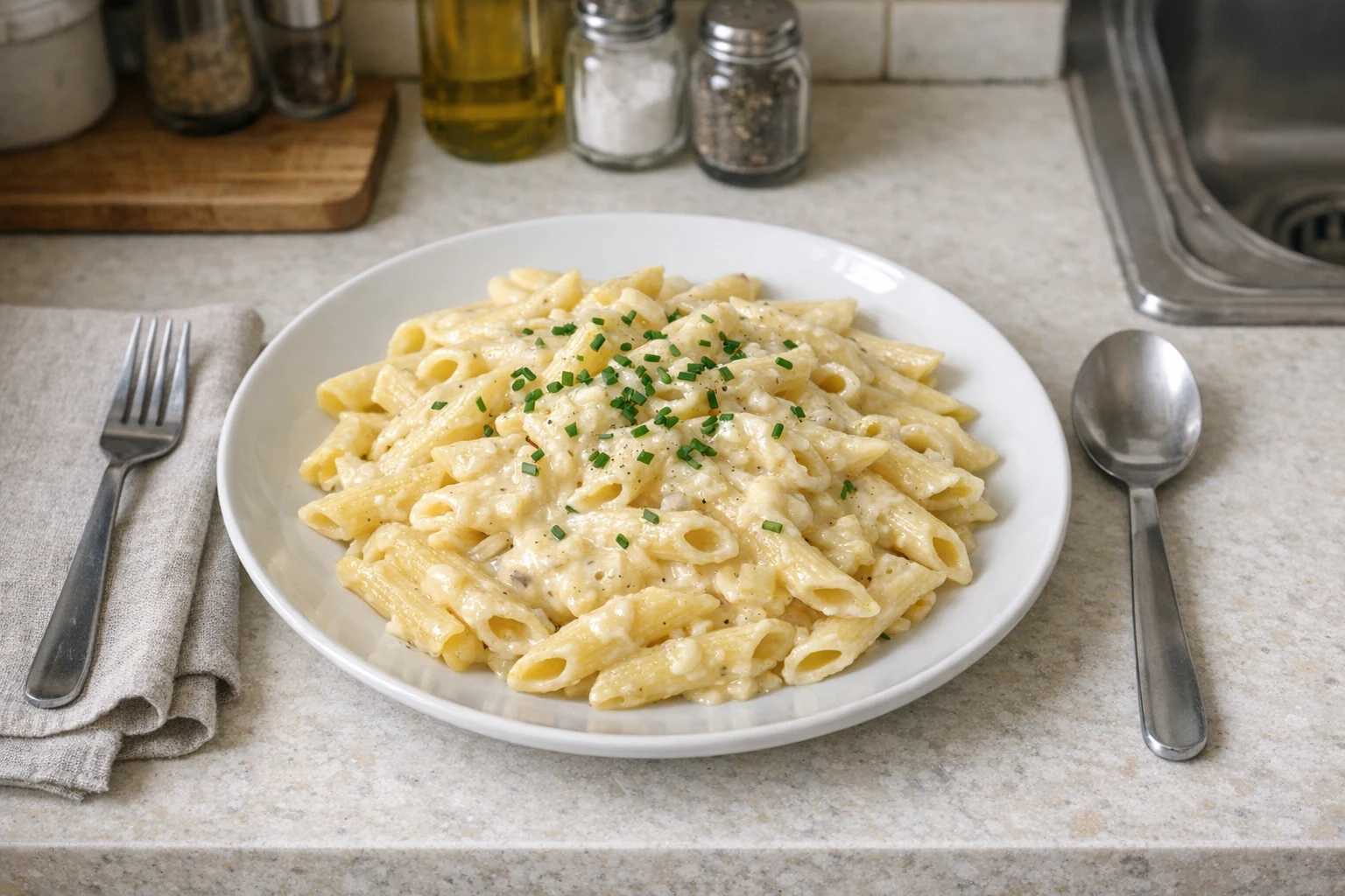 Cestoviny so syrovou omáčkou