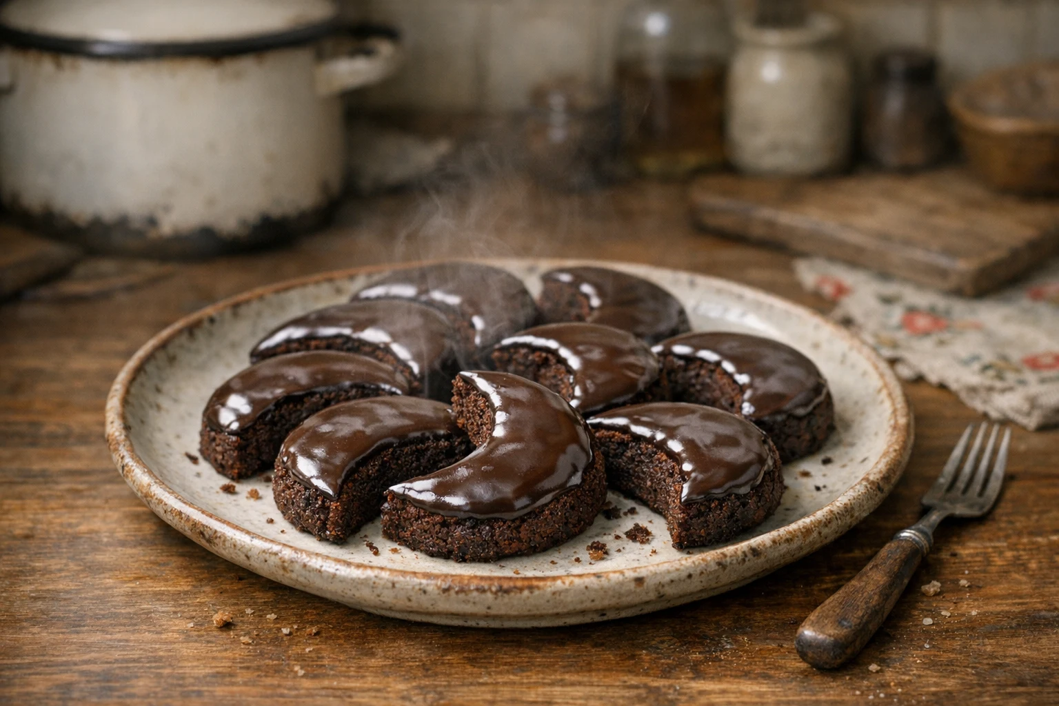 Čokoládovo rumové mesiačiky