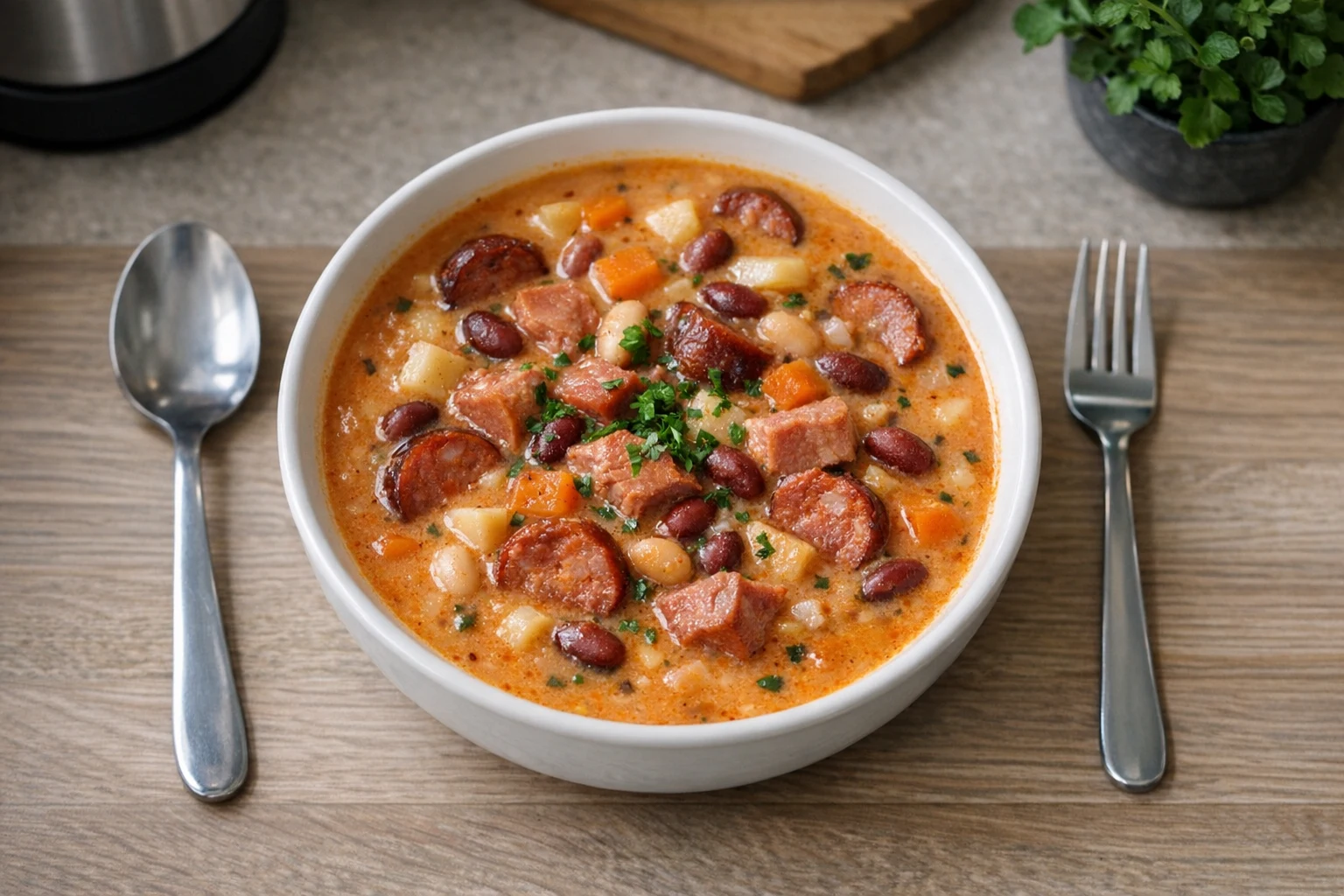 Fazuľová polievka Jókai