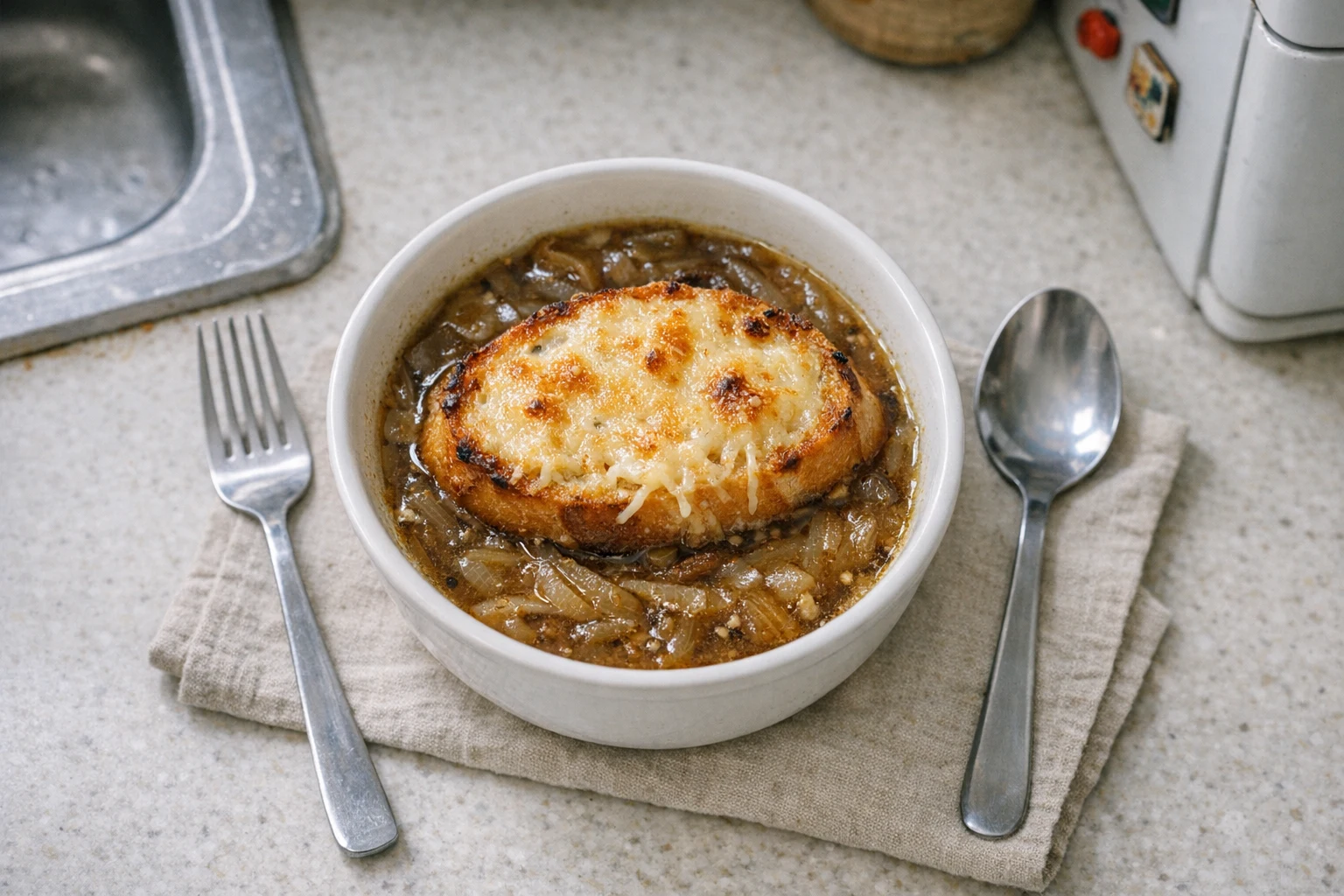 Francúzska cibuľová polievka