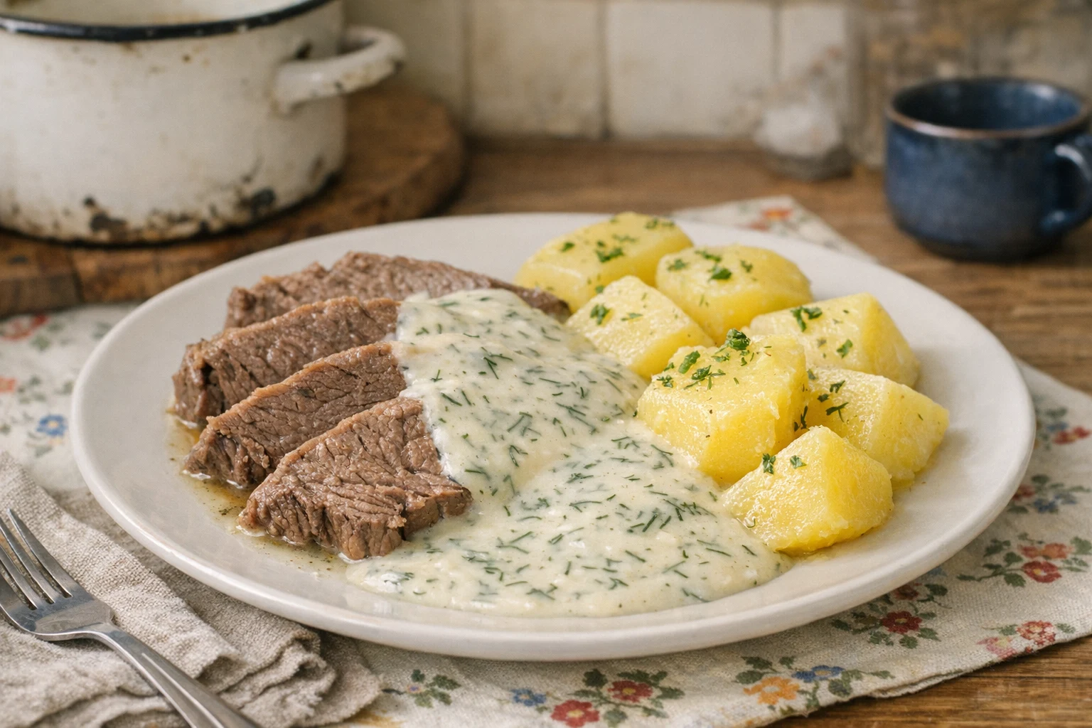 Hovädzie s kôprovou omáčkou