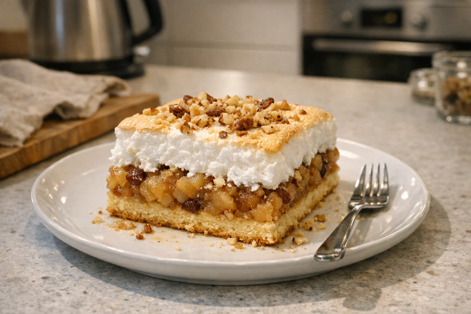 Jablkový koláč so snehovou penou