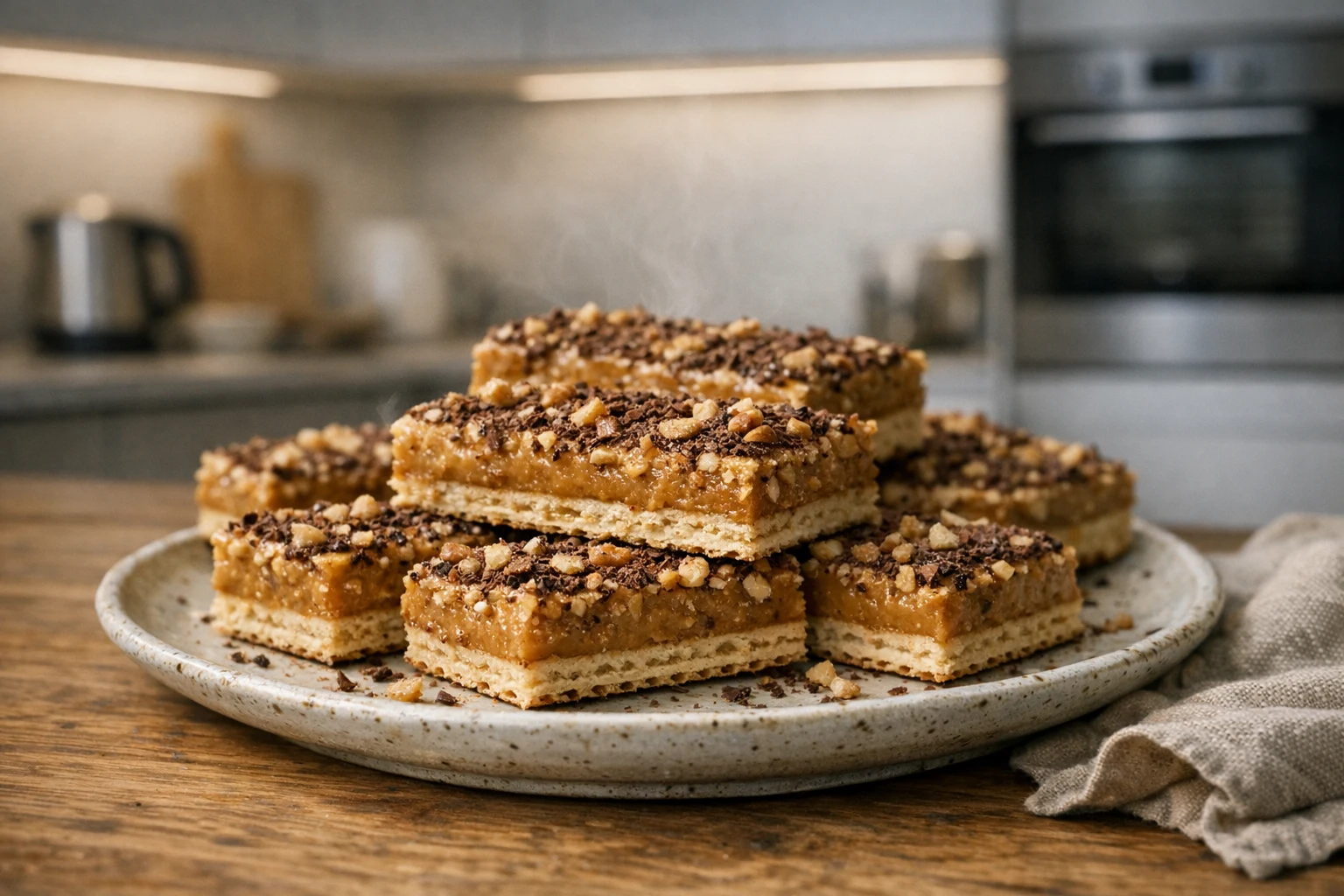 Karamelové rezy na oblátke