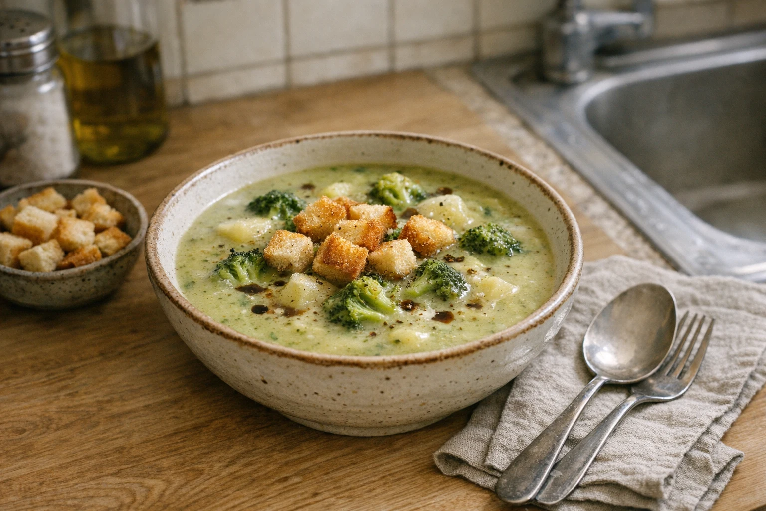 Krémová brokolicová polievka