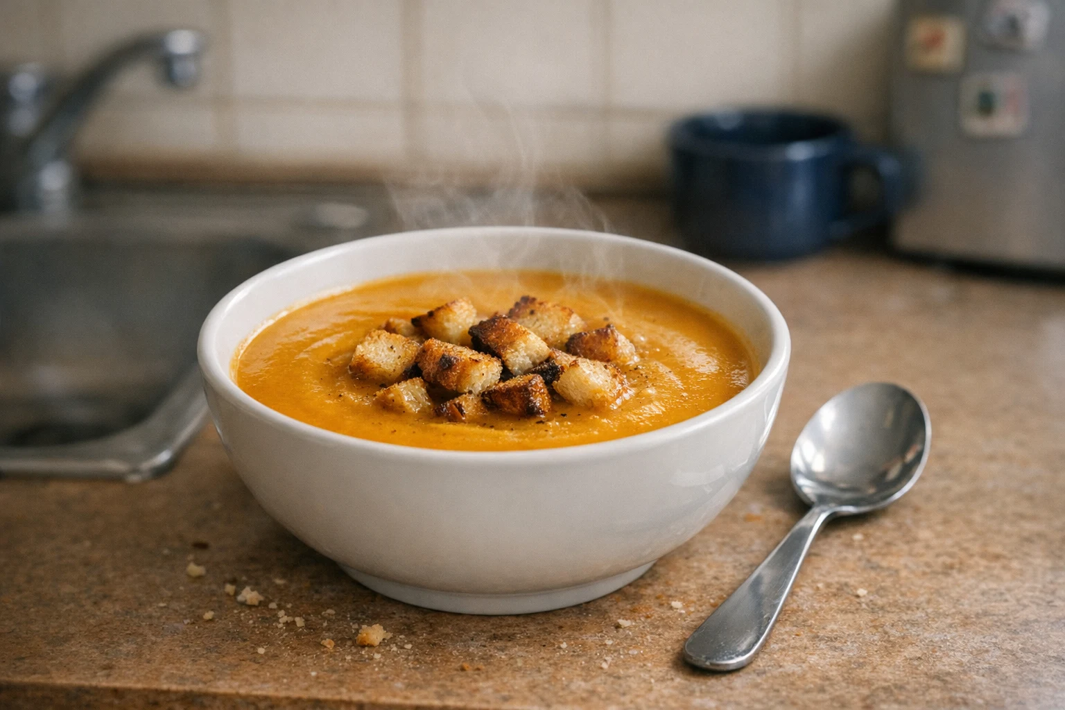 Krémová polievka z tekvice Hokkaido