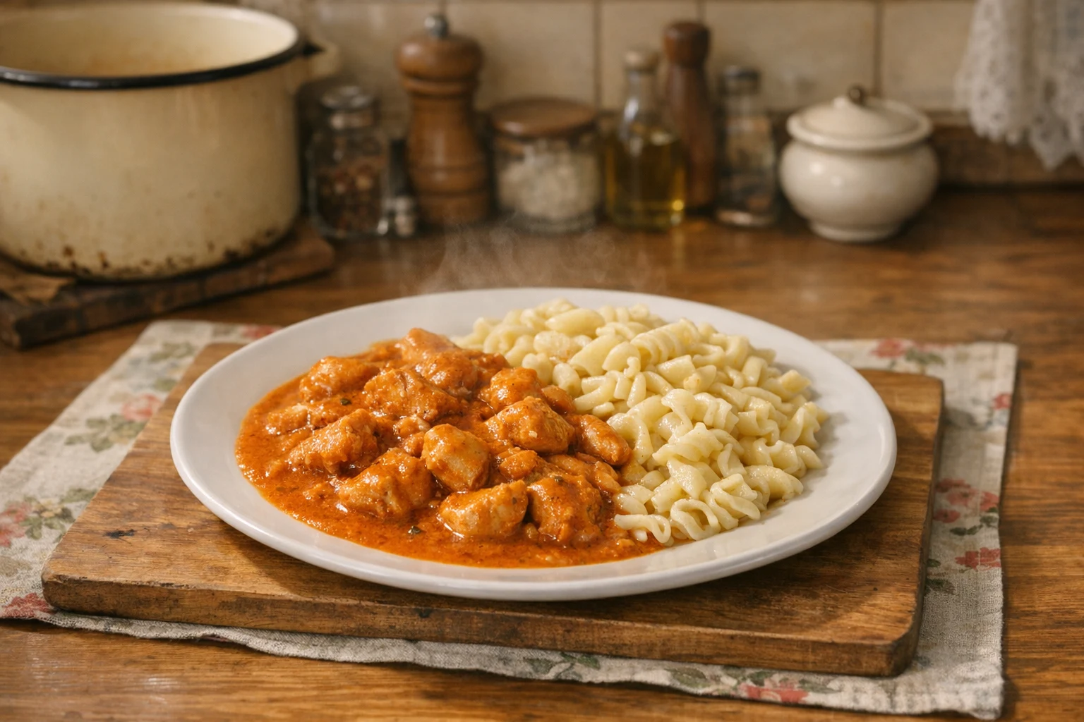 Kurací perkelt s cestovinou