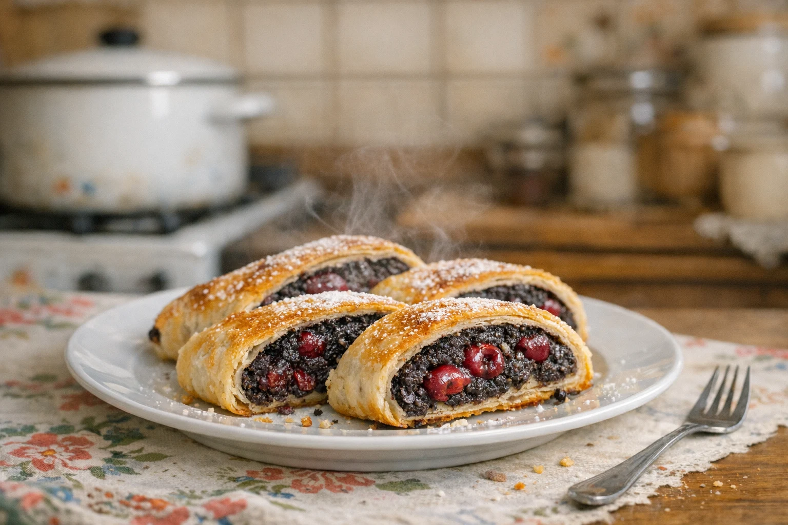 Makovo-višňová štrúdľa