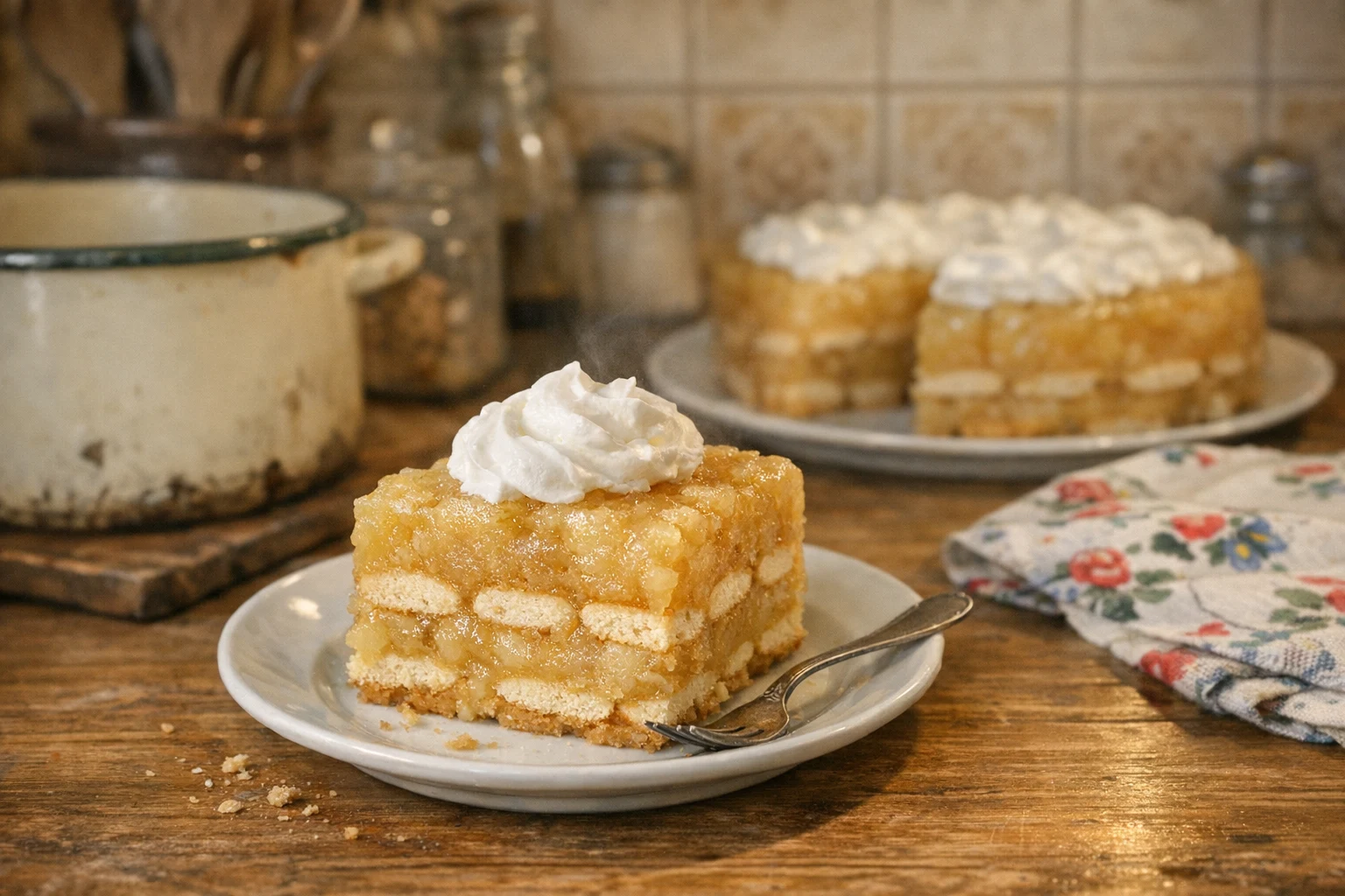 Nepečená jablková torta