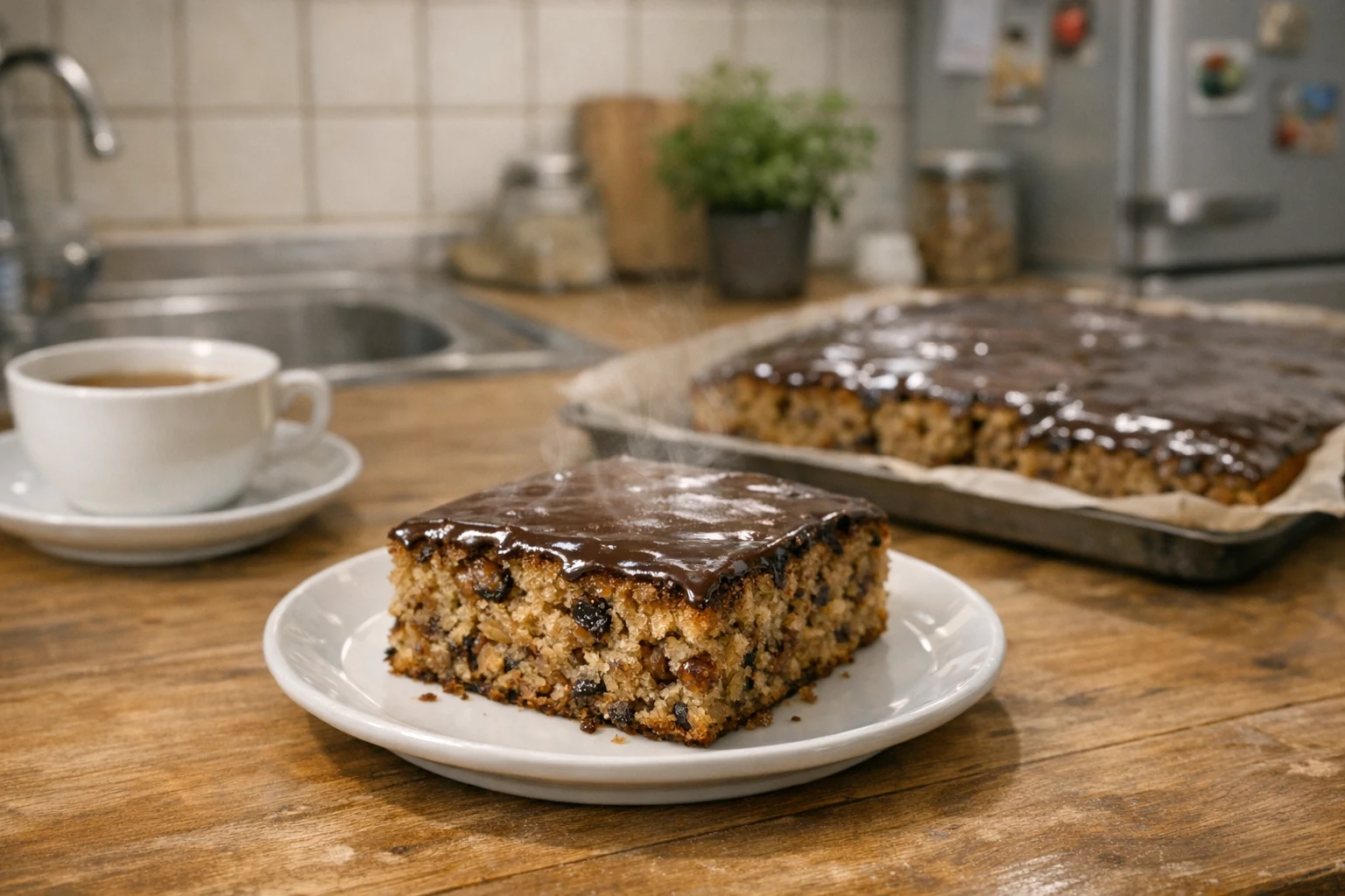 Orechový hrnčekový koláč