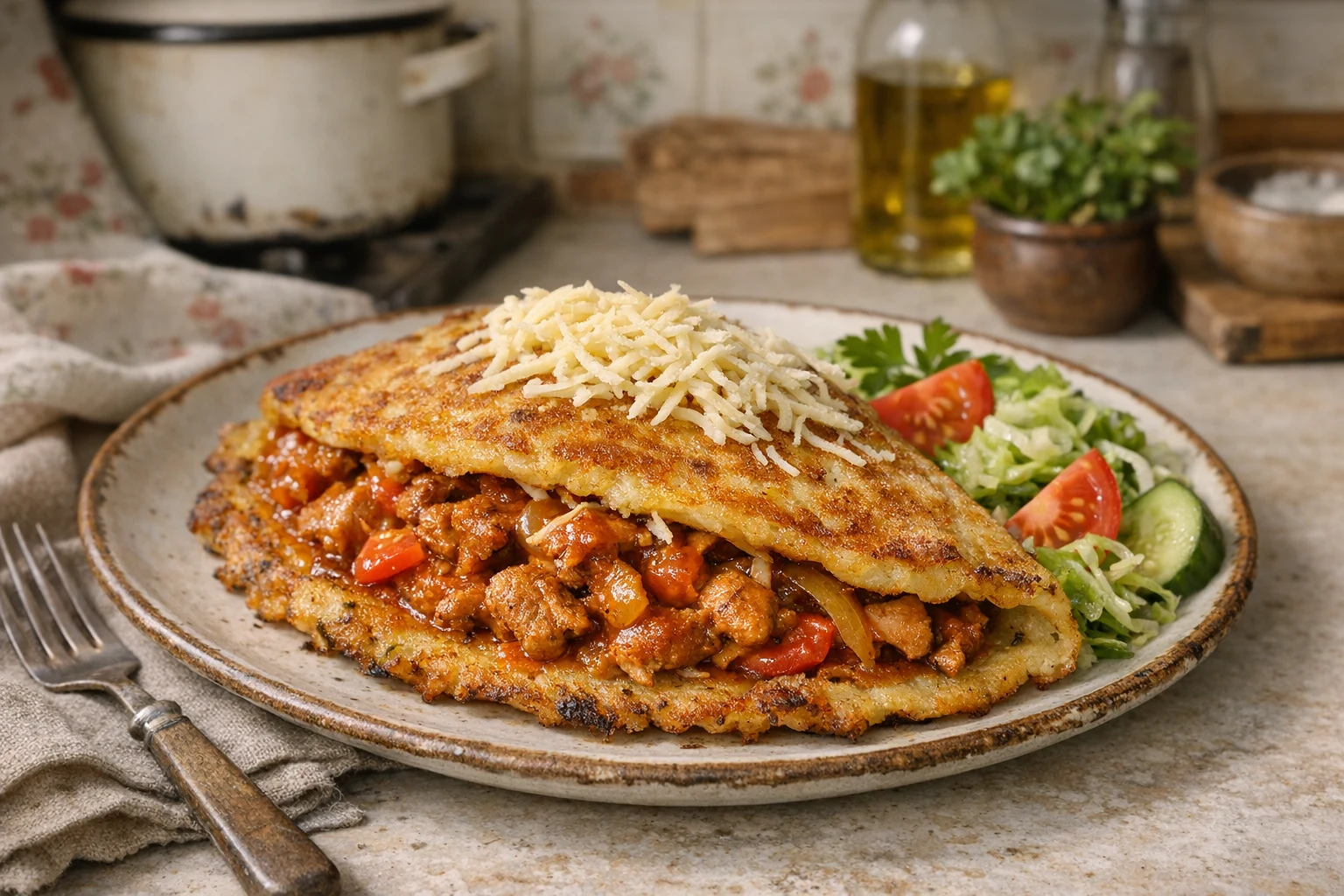 Pikantná mäsová placka