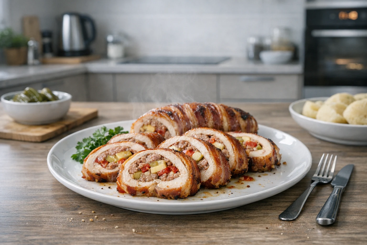 Plnená kuracia roláda