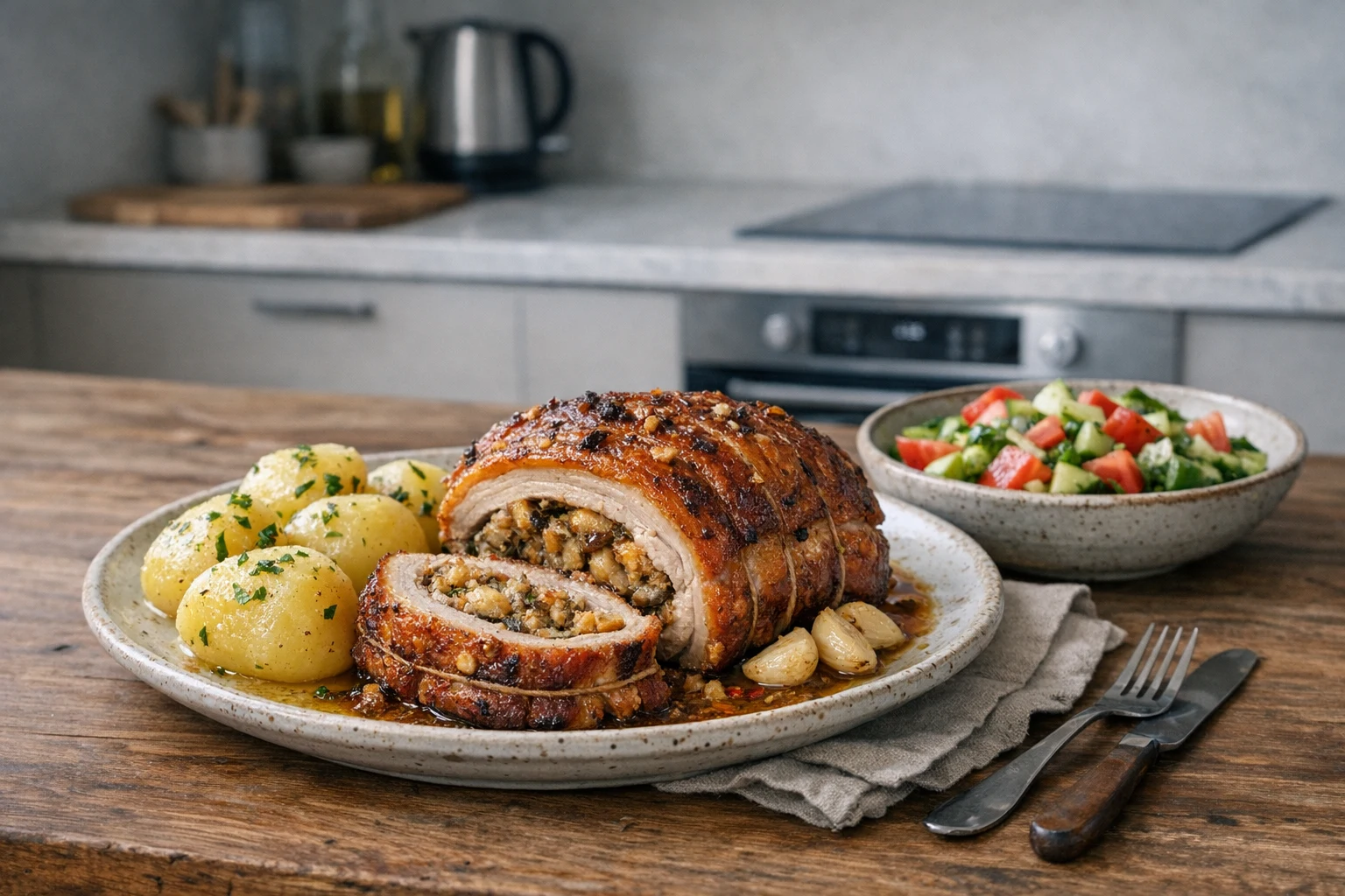 Plnený bravčový bôčik