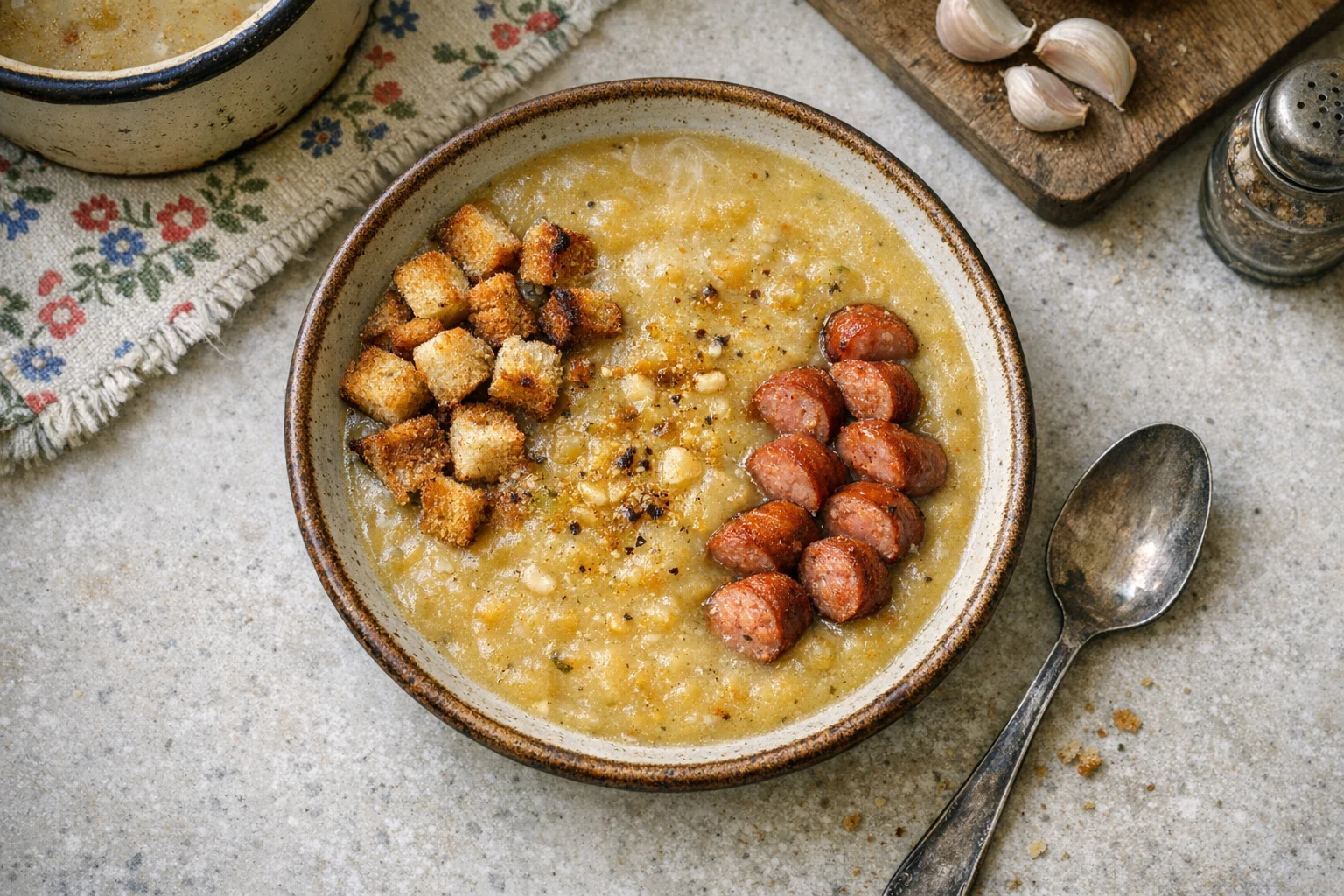 Polievka zo suchého hrachu