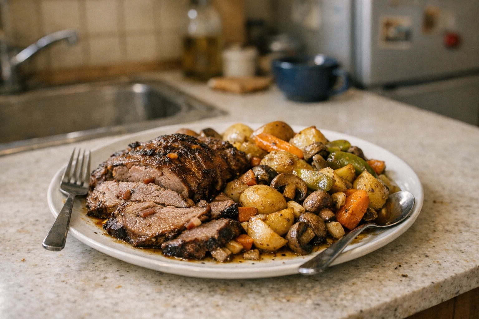 Pomaly pečené diviačie stehno z Cseszneku