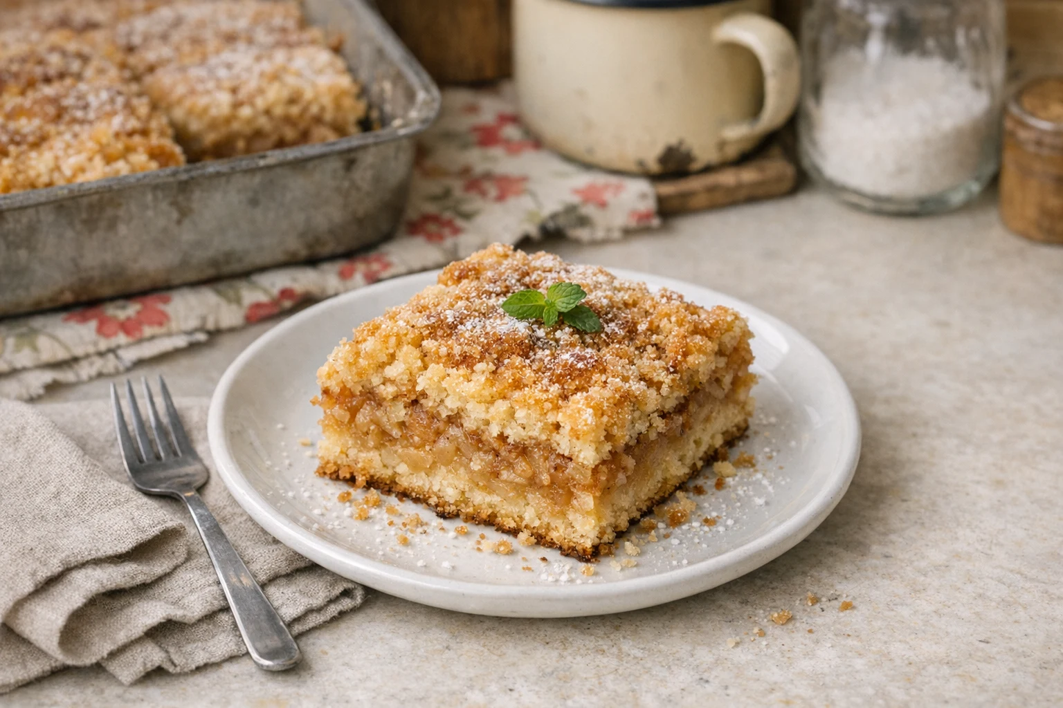 Sypaný jablkový koláč