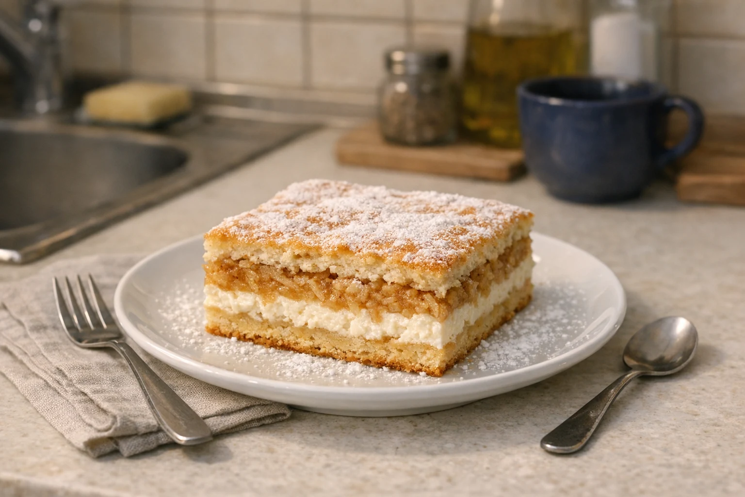 Tvarohovo-jablkový koláč