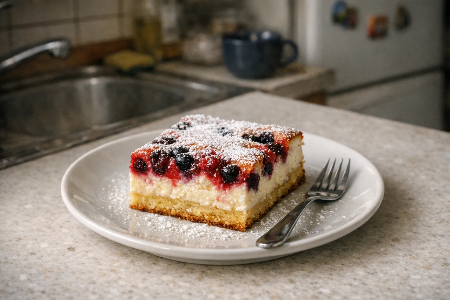 Tvarohový koláč s ovocím