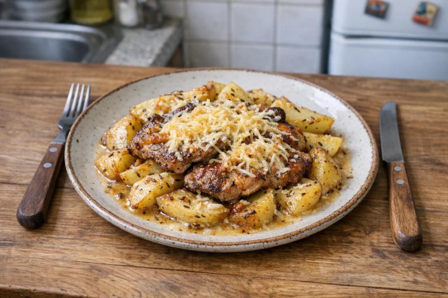 Zapekaná krkovička so zemiakmi