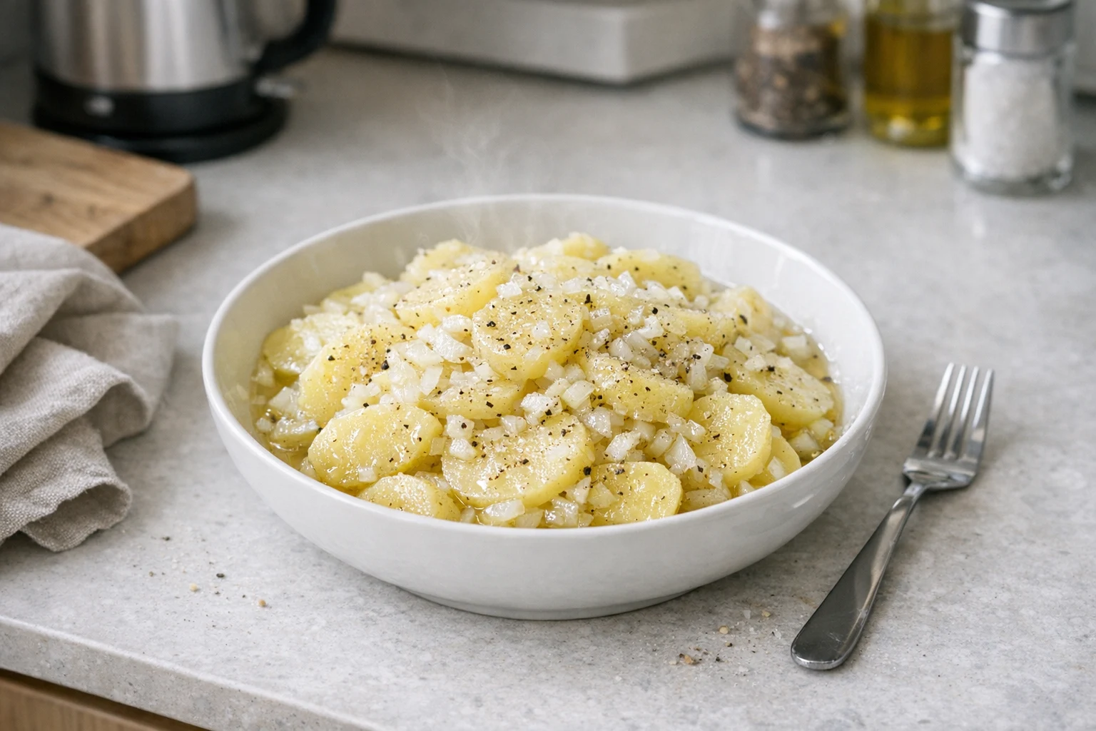 Zemiakovo-cibuľový šalát s marinádou