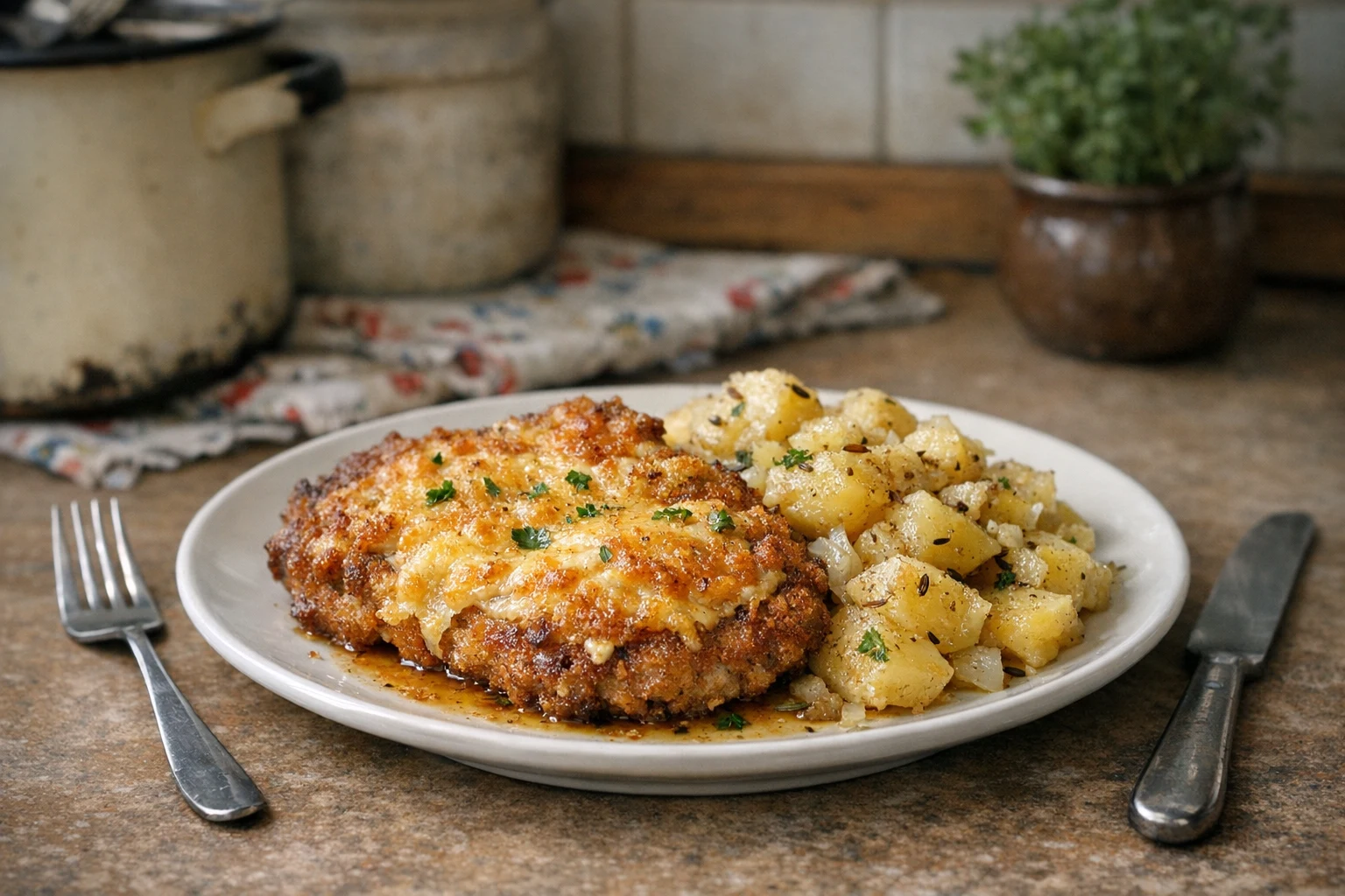 Bravčová krkovička pečená v rúre (na spôsob rezňa)