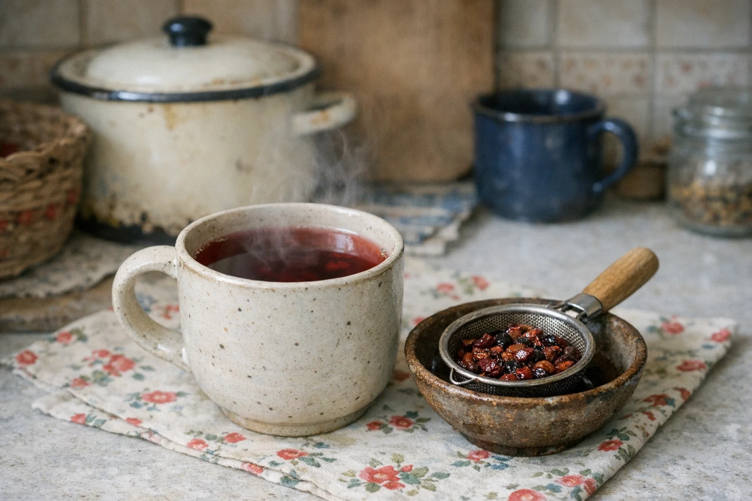 Domáci šípkový čaj