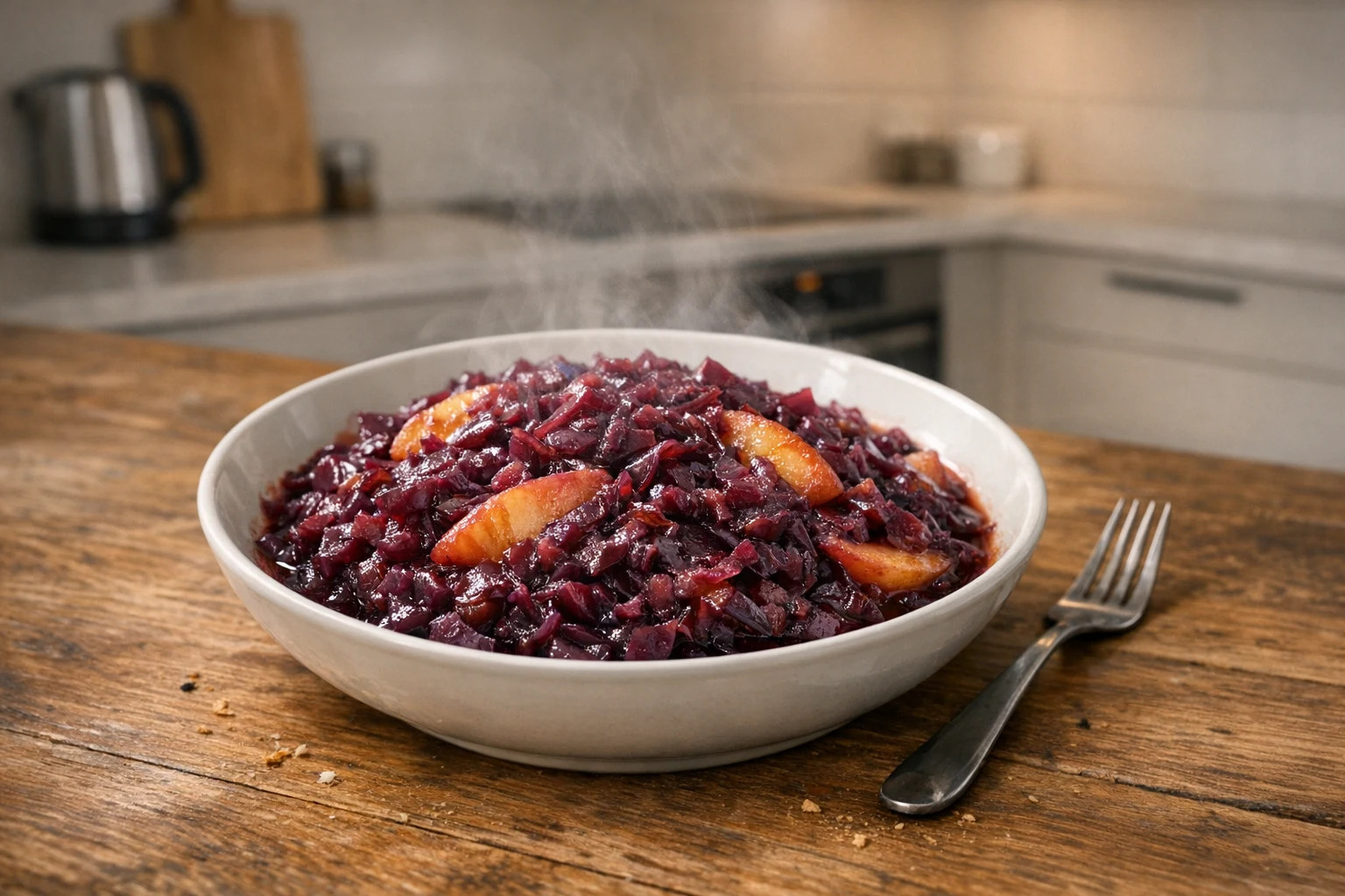 Dusená červená kapusta s jablkami