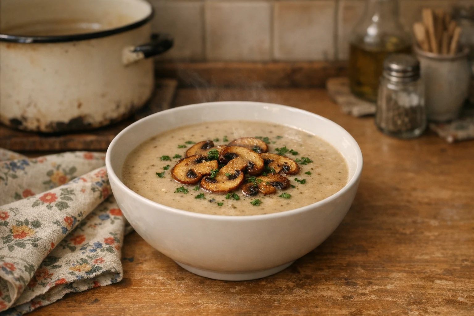 Krémová šampiňónová polievka