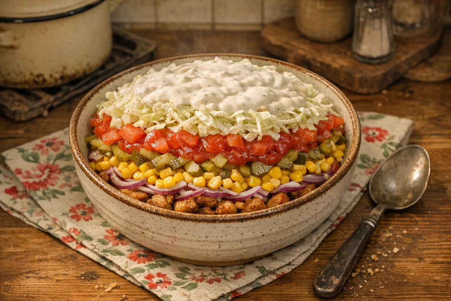 Kurací gyros šalát