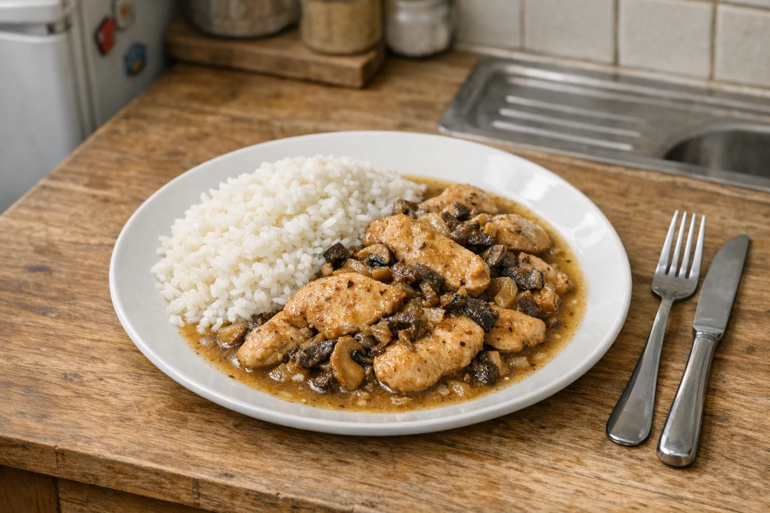 Kuracie prsia na hubách