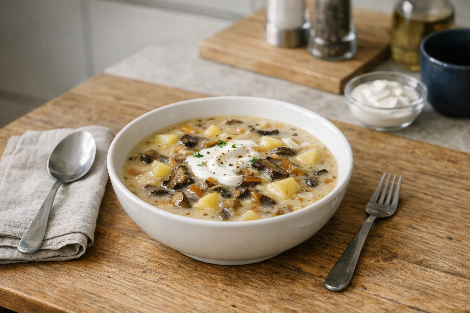 Kyslá hríbová polievka