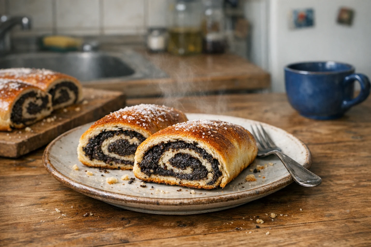 Kysnutý makový závin