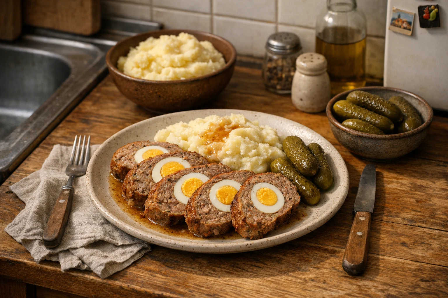 Mäsová roláda s vajíčkom