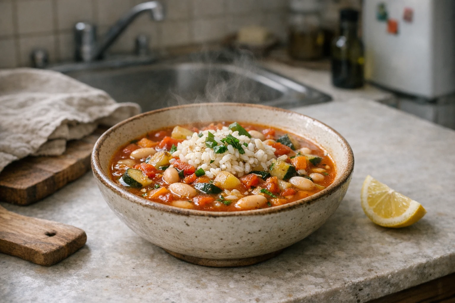 Osviežujúca polievka minestrone